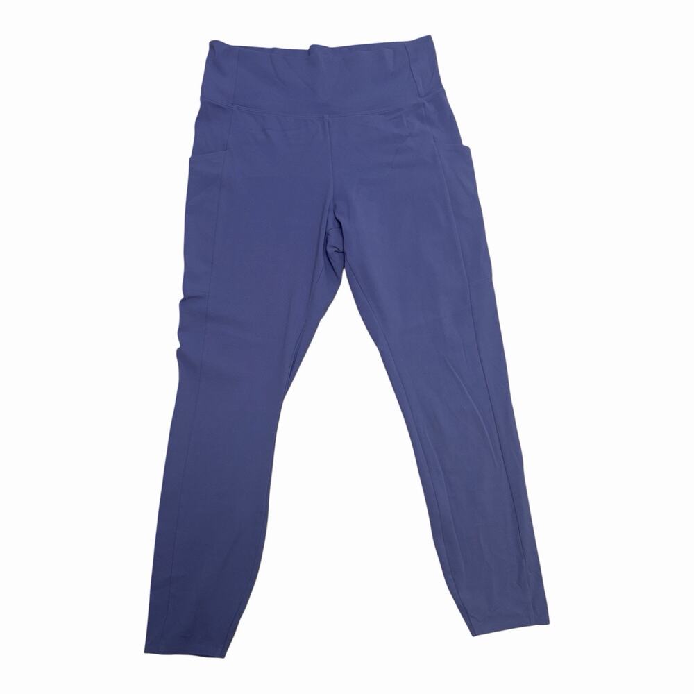 REI Co-op Womens Large Take Your Time 7/8 Leggings Purple High Rise Pockets